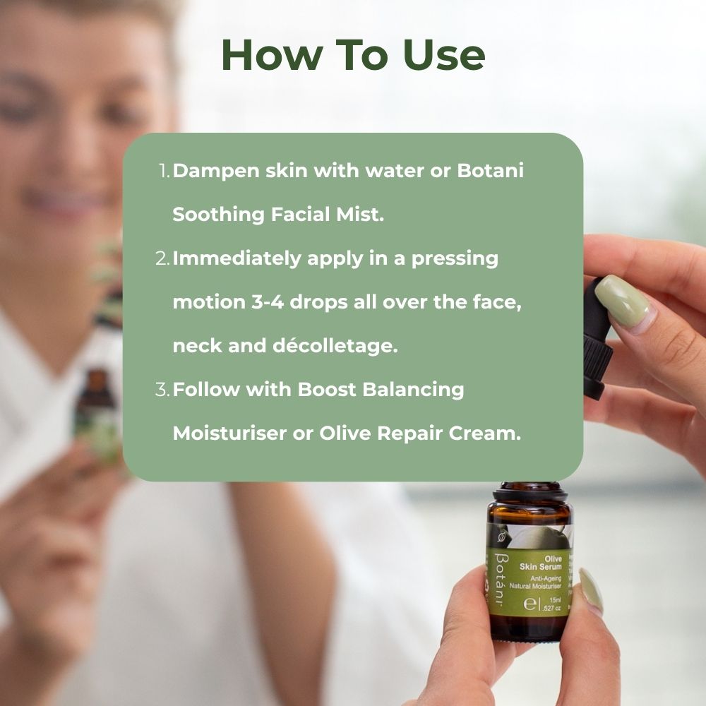 Olive Skin Serum how to use instructions
